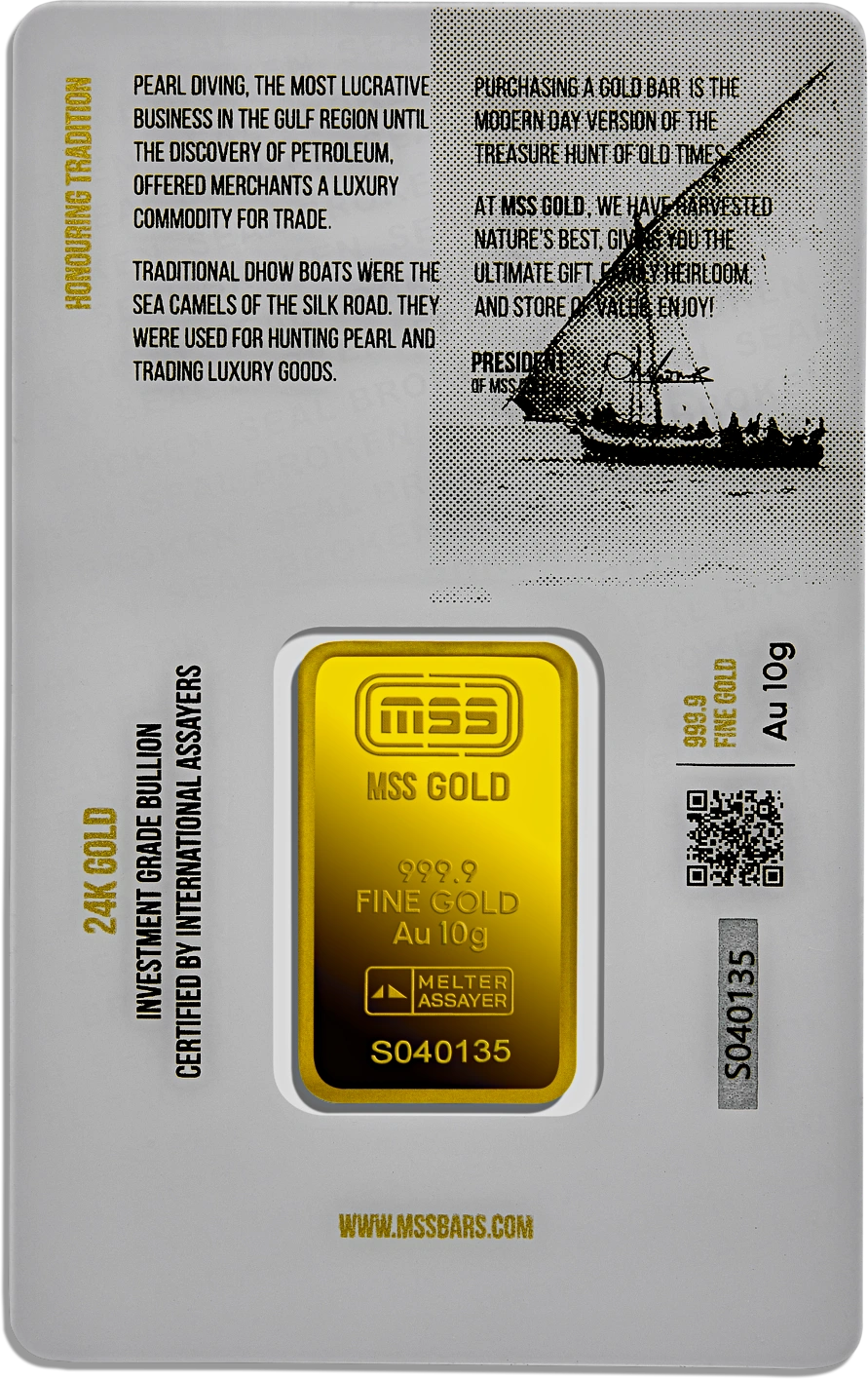 10 Grams Gold Bar - Back